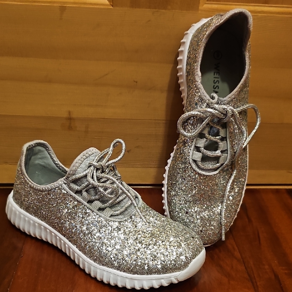 Weissman Silver Glitter Shoes